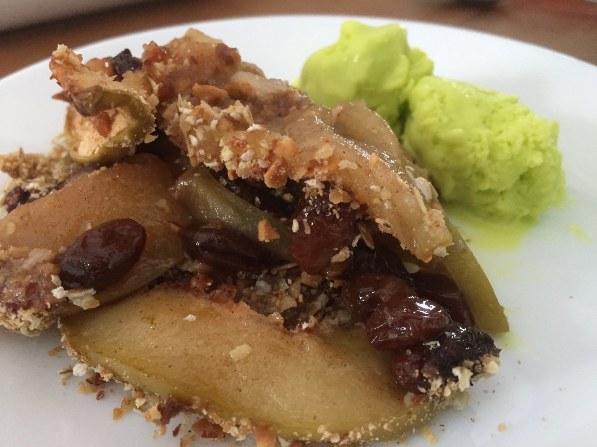Apple Crumble with Vegan Ice Cream