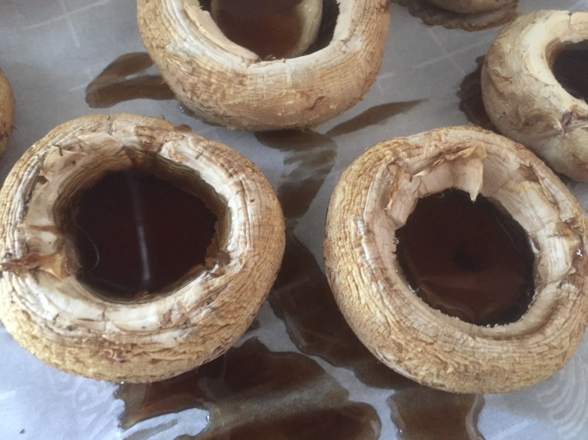 Baked Mushrooms, Ready for Stuffing