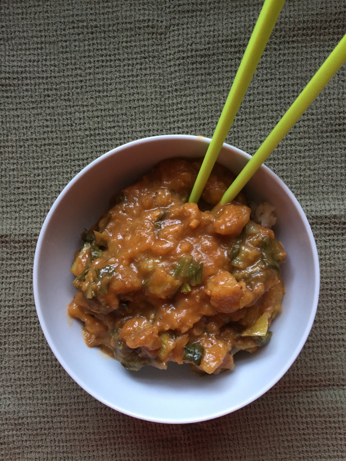 Thai Red Curry with Plantains and Bok Choy, via Eat the Vegan Rainbow