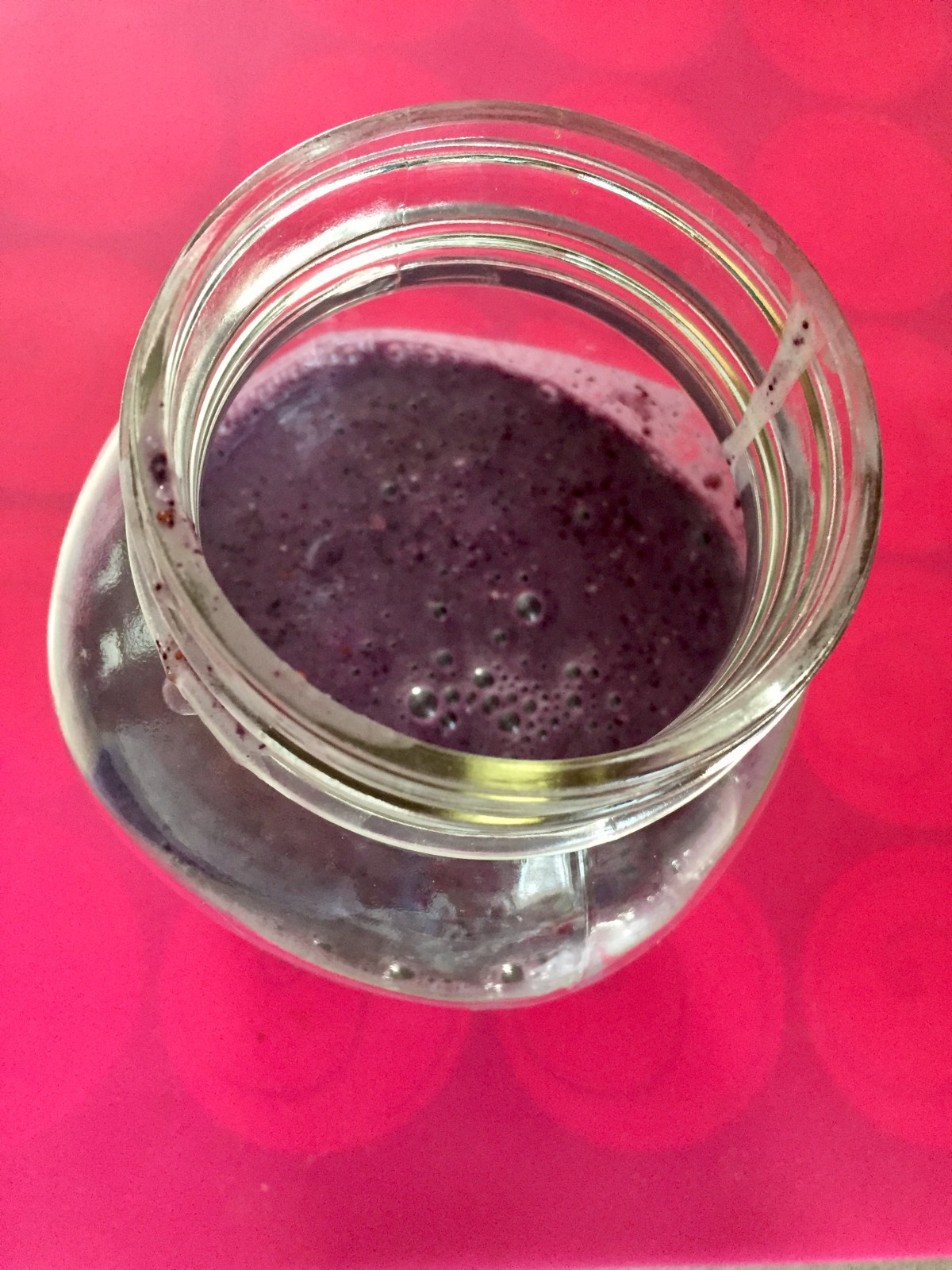 Reboot smoothie with blueberries, peanut butter powder, and oatmeal