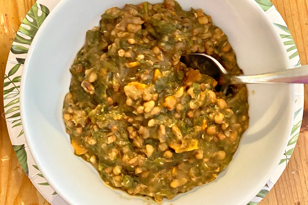 Delicious Moth Beans with Spinach and Indian Spices